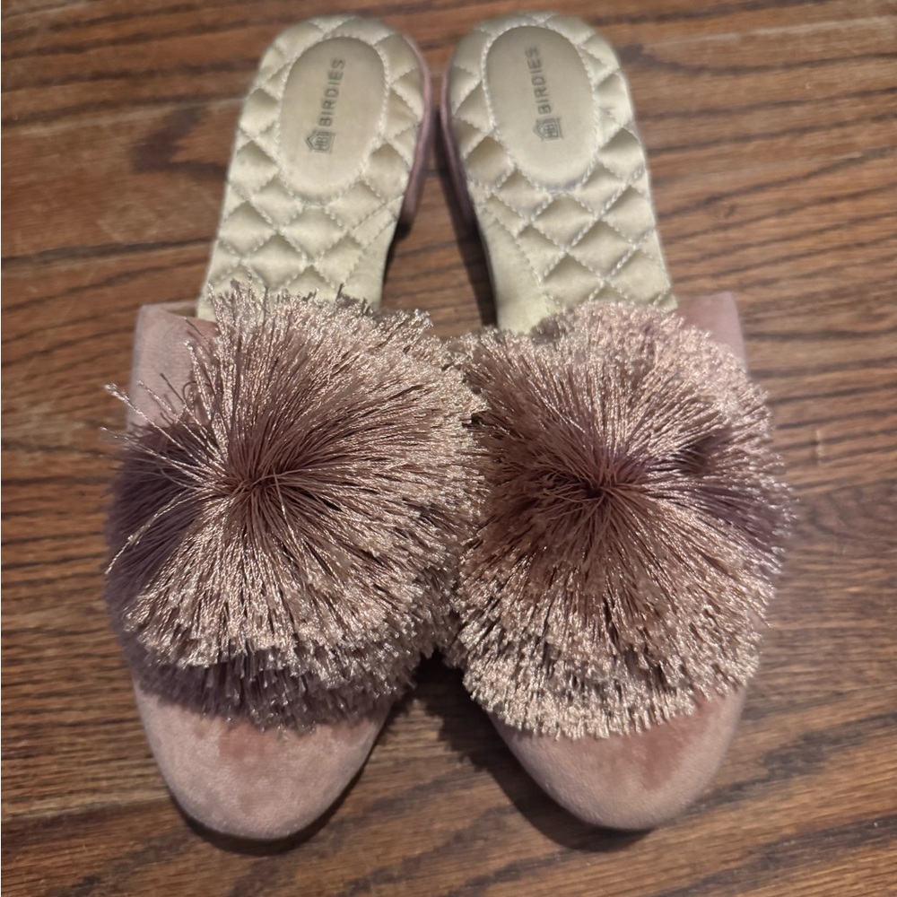 Birdies Blush Pom-Pom Flats